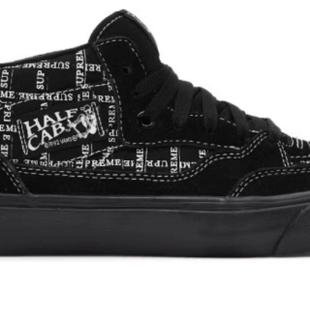 Supreme X Vans Grid Half Cab Black and White Sneakers 43 EU 10 US NIB NWT 2020